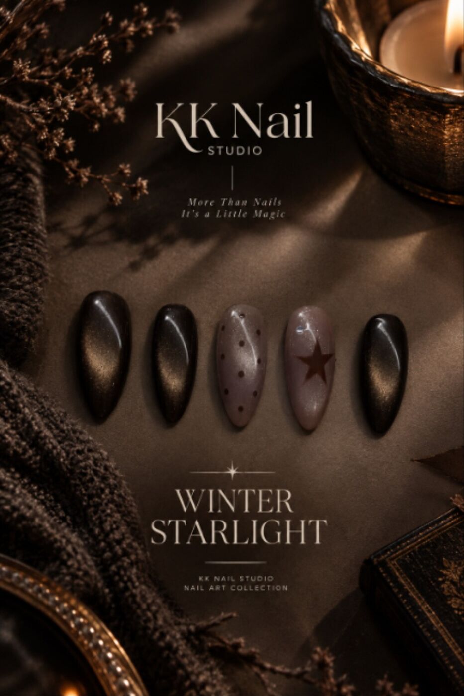 Winter Starlight collection at KK Nail Studio, Long Island City nail salon